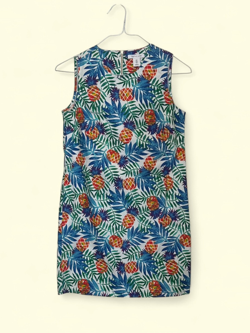 Tabitha Webb Tropical Resort Wear pineapple novelty print sleeveless mini dress